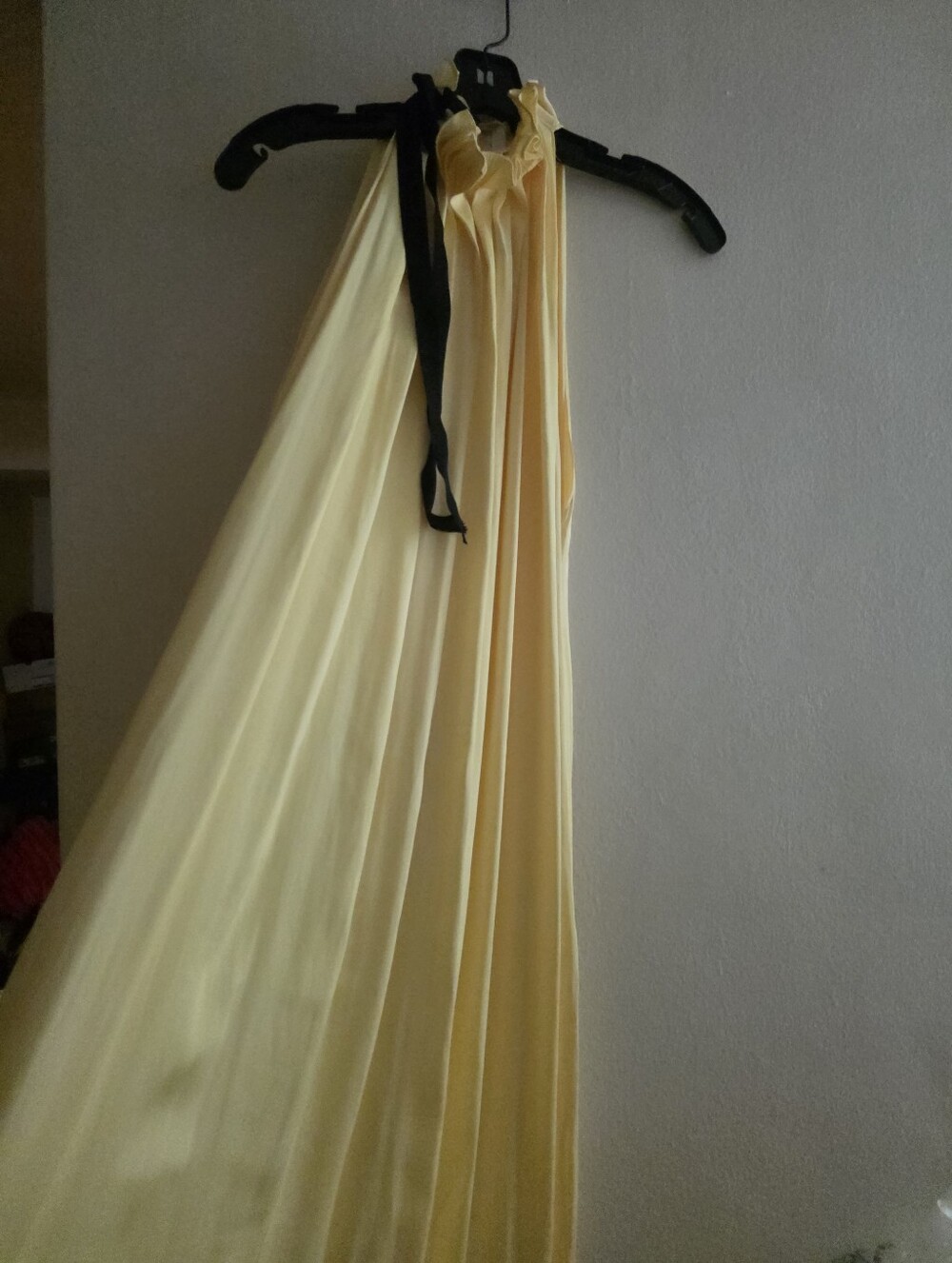 ZARA SATIN EFFECT HALTER DRESS ZW COLLECTION yellow Bnwt - Picture 10 of 16